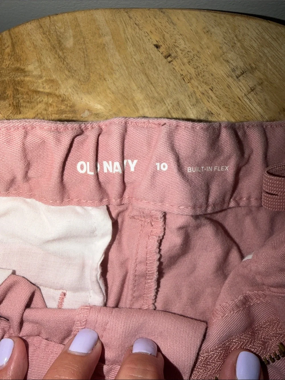 Old Navy Boys Mauve Pink Chino Bermuda Shorts